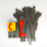 1x LEGO® DUPLO® Eisenbahn Schienen Weiche dark gray 6379 dunkelgrau + Stellstein - nerdyvana.com