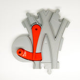 1x LEGO® DUPLO® Eisenbahn Schienen Weiche light gray 51943 hellgrau Zubehör - nerdyvana.com