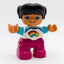 LEGO DUPLO Mädchen Figur schwarze Haare Regenbogen Sternschnuppe pink 47205pb063 - nerdyvana.com