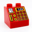 LEGO DUPLO Motivstein Kasse EC Kartenzahlung Bon schräg 2x2x1 1/2 rot 6474pb41 - nerdyvana.com