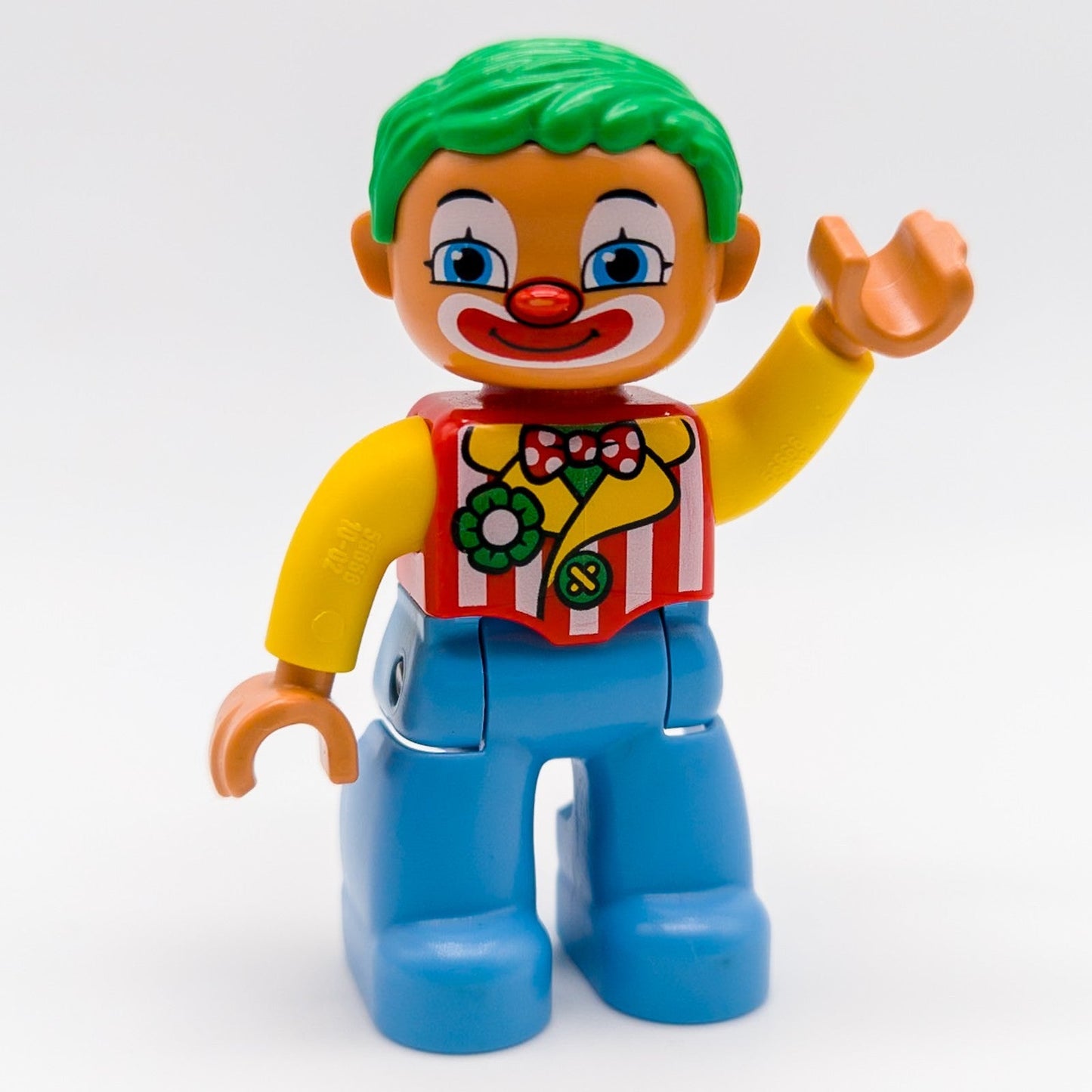 LEGO DUPLO Zirkus Clown grüne Haare Blumen Fliege Figur blaue Beine 47394pb151 - nerdyvana.com