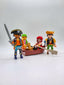 PLAYMOBIL Figuren-Set 4 Piraten Crew Ruderboot & Schatz nerdycustom MOC Edition - nerdyvana.com