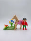 PLAYMOBIL Figuren-Set Mädchen mit Pferd & Blumenwiese nerdycustom MOC Edition - nerdyvana.com
