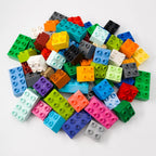 100 LEGO DUPLO Steine XXL Bausteine Set 50/50 Mix bunt 2x2 4er 2x4 8er 3437 3011 - nerdyvana.com