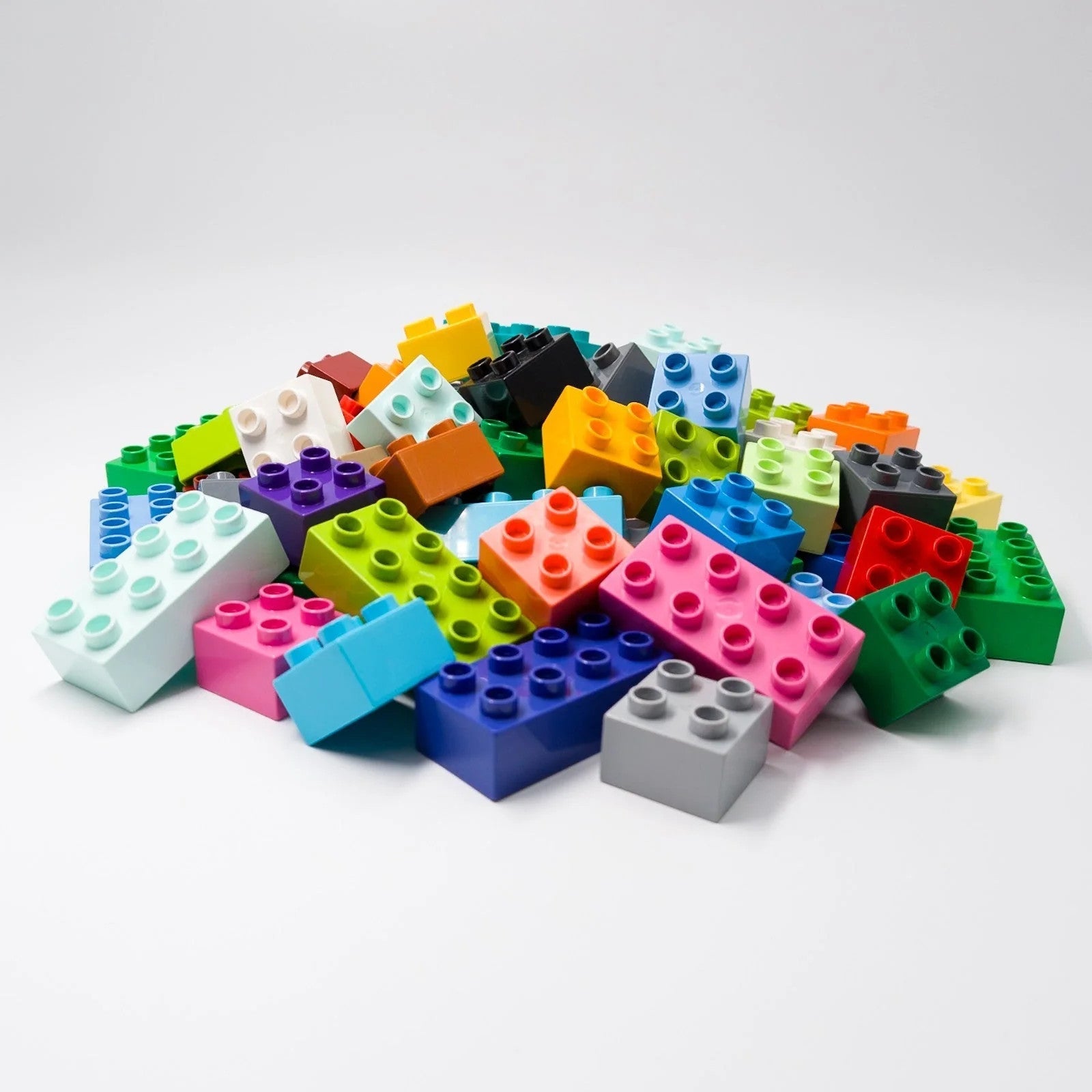 100 LEGO DUPLO Steine XXL Bausteine Set 50/50 Mix bunt 2x2 4er 2x4 8er 3437 3011 Zweitbild