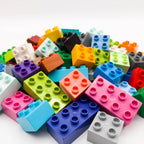 100 LEGO DUPLO Steine XXL Bausteine Set 50/50 Mix bunt 2x2 4er 2x4 8er 3437 3011 - nerdyvana.com