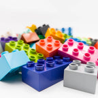 100 LEGO DUPLO Steine XXL Bausteine Set 50/50 Mix bunt 2x2 4er 2x4 8er 3437 3011 - nerdyvana.com