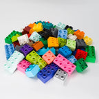 100 LEGO DUPLO Steine XXL Bausteine Set 50/50 Mix bunt 2x2 4er 2x4 8er 3437 3011 - nerdyvana.com