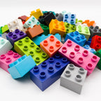 100 LEGO DUPLO Steine XXL Bausteine Set 50/50 Mix bunt 2x2 4er 2x4 8er 3437 3011 - nerdyvana.com