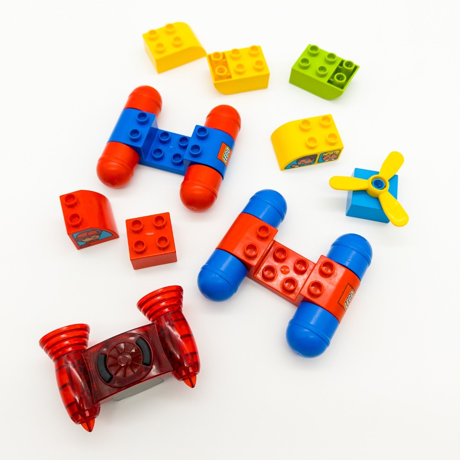 LEGO DUPLO 2 fantastische Vehikel 2000 rot blau Raketenmodul Autos nerdycustom Zweitbild
