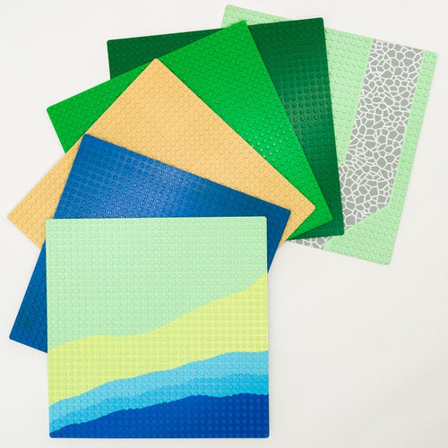 1x LEGO 3811 Grundplatte 32x32 Paradisa Sand Meer Town blau grün beige gereinigt - nerdyvana.com