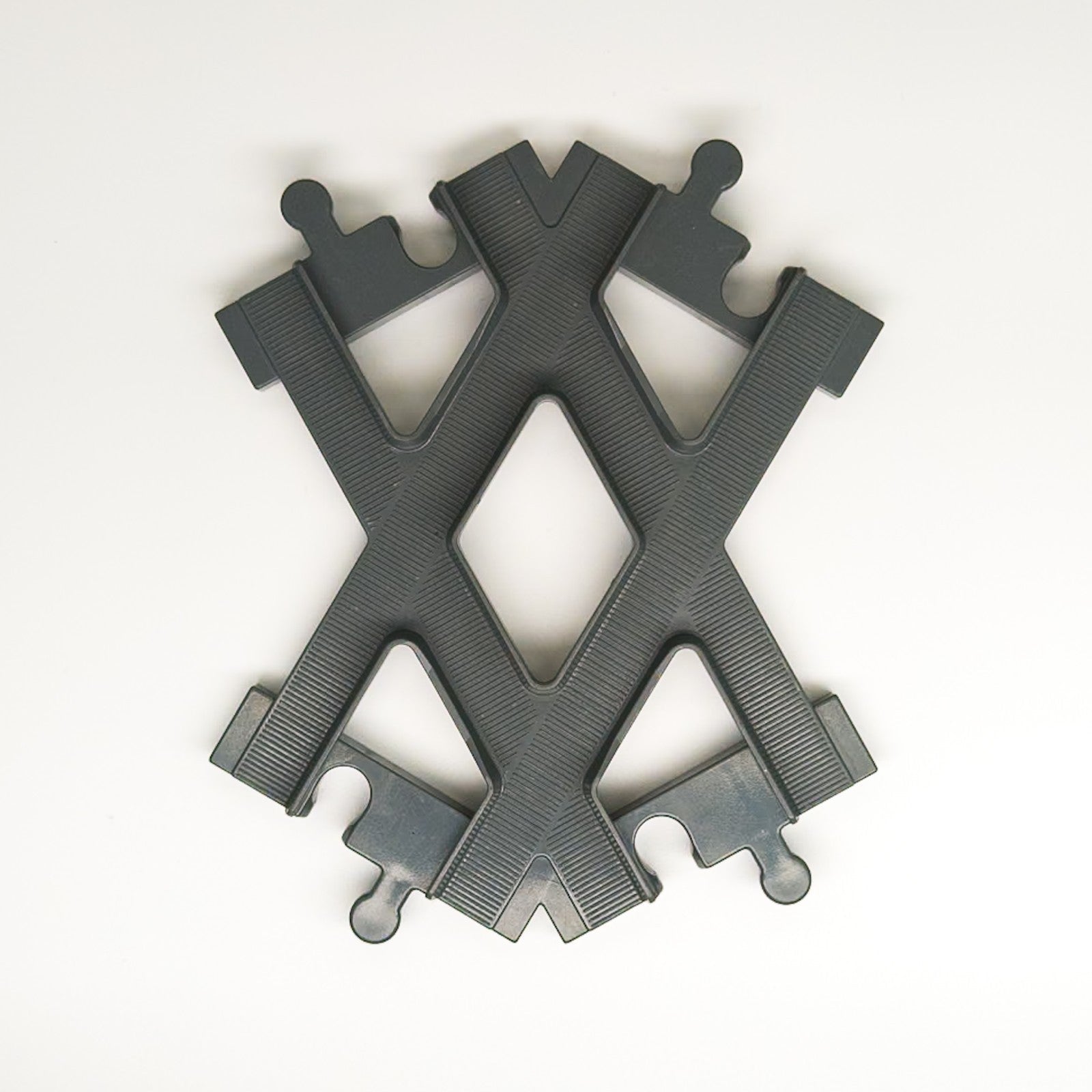 1x LEGO DUPLO Eisenbahn Schiene Kreuzung dark bluish gray 6376 dunkel - blaugrau - nerdyvana.com