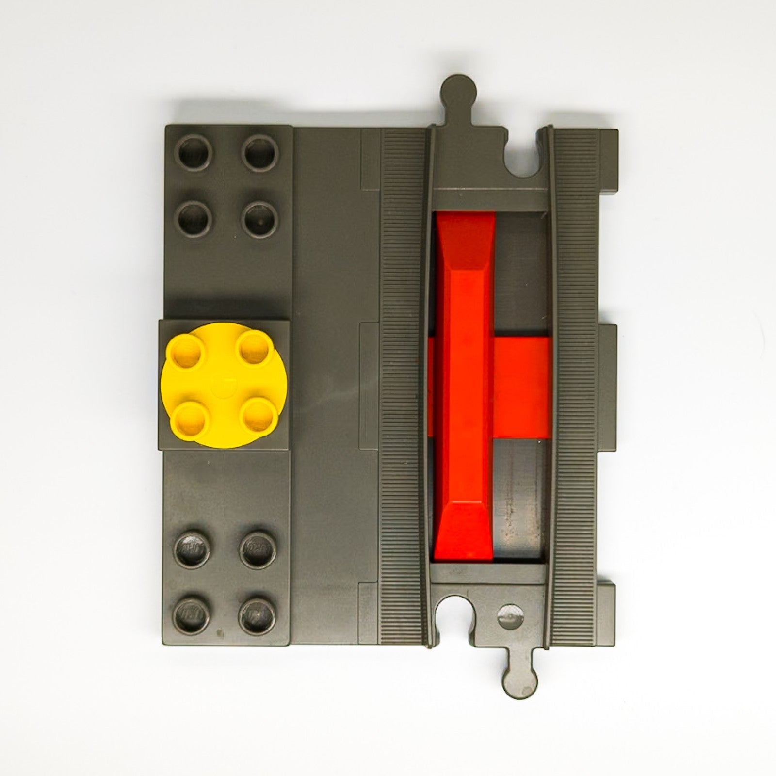 1x LEGO DUPLO Eisenbahn Schienen Start/Stop dark grey dunkelgrau - nerdyvana.com Hauptbild