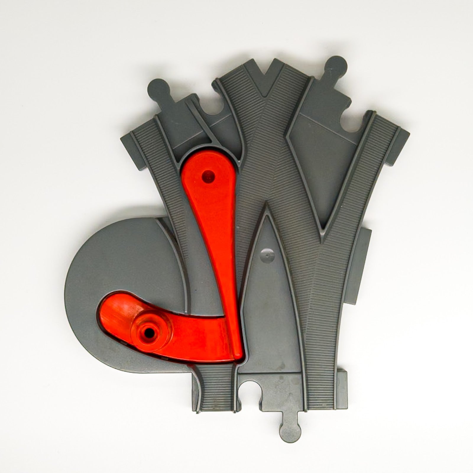 1x LEGO DUPLO Eisenbahn Schienen Weiche dark bluish gray 51943 dunkel-blaugrau Zweitbild