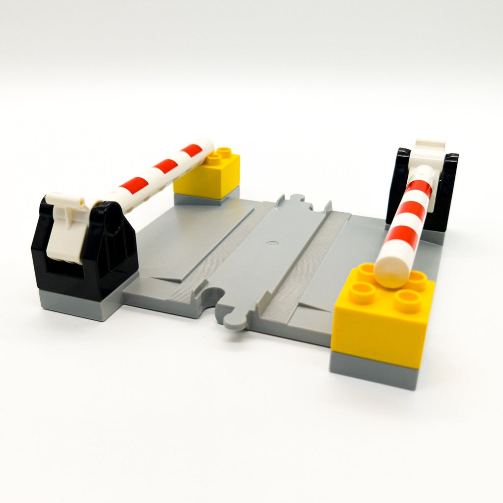 1x LEGO DUPLOEisenbahn Schienen Bahnübergang light gray 2701 2 Schranken SWR - nerdyvana.com