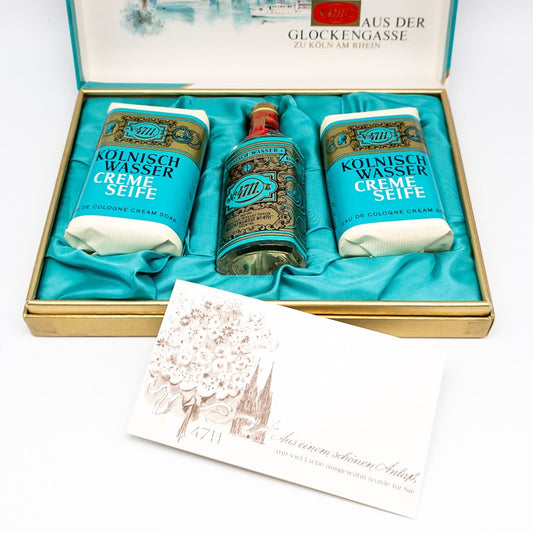 4711 Geschenkset Vintage Eau de Cologne 50ml + 2 Creme Seifen OVP NEU - nerdyvana.com