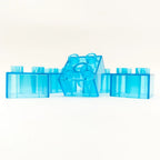 5x LEGO DUPLO Baustein 2x2 transparent medium hell blau 3437 Glasstein gereinigt - nerdyvana.com