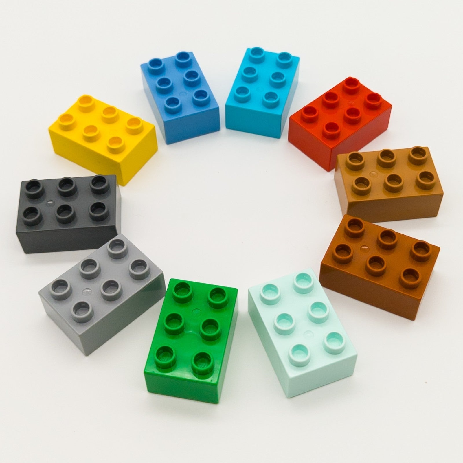 5x LEGO DUPLO Stein 2x3 Noppen farbenfroh 6er Bausteine bunt 87084 Handwäsche - nerdyvana.com