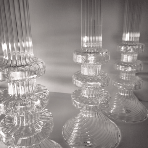 6er Set Mathias Paris Kristall Kerzenhalter 36cm Signiert OVP Baccarat Designer - nerdyvana.com