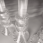 6er Set Mathias Paris Kristall Kerzenhalter 36cm Signiert OVP Baccarat Designer - nerdyvana.com