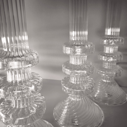 6er Set Mathias Paris Kristall Kerzenhalter 36cm Signiert OVP Baccarat Designer - nerdyvana.com