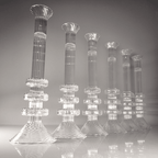 6er Set Mathias Paris Kristall Kerzenhalter 36cm Signiert OVP Baccarat Designer - nerdyvana.com