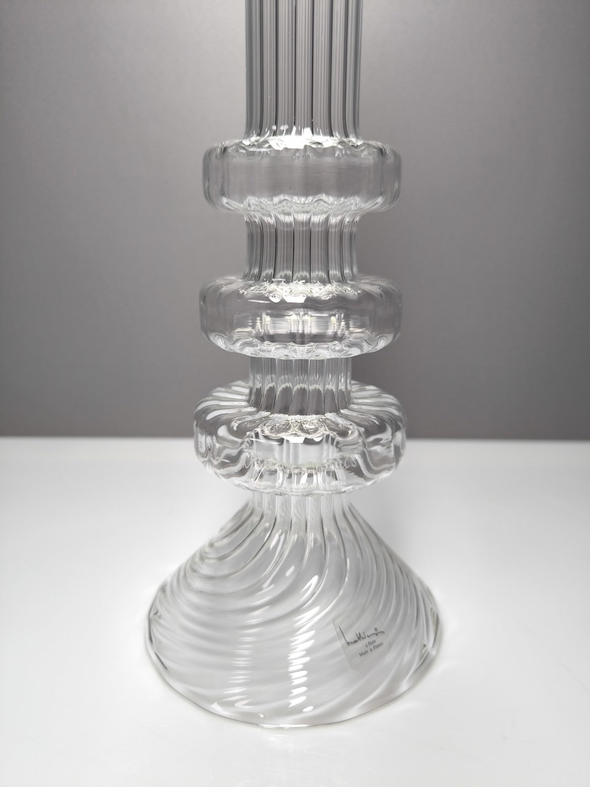 6er Set Mathias Paris Kristall Kerzenhalter 36cm Signiert OVP Baccarat Designer - nerdyvana.com