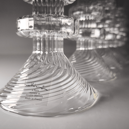 6er Set Mathias Paris Kristall Kerzenhalter 36cm Signiert OVP Baccarat Designer - nerdyvana.com