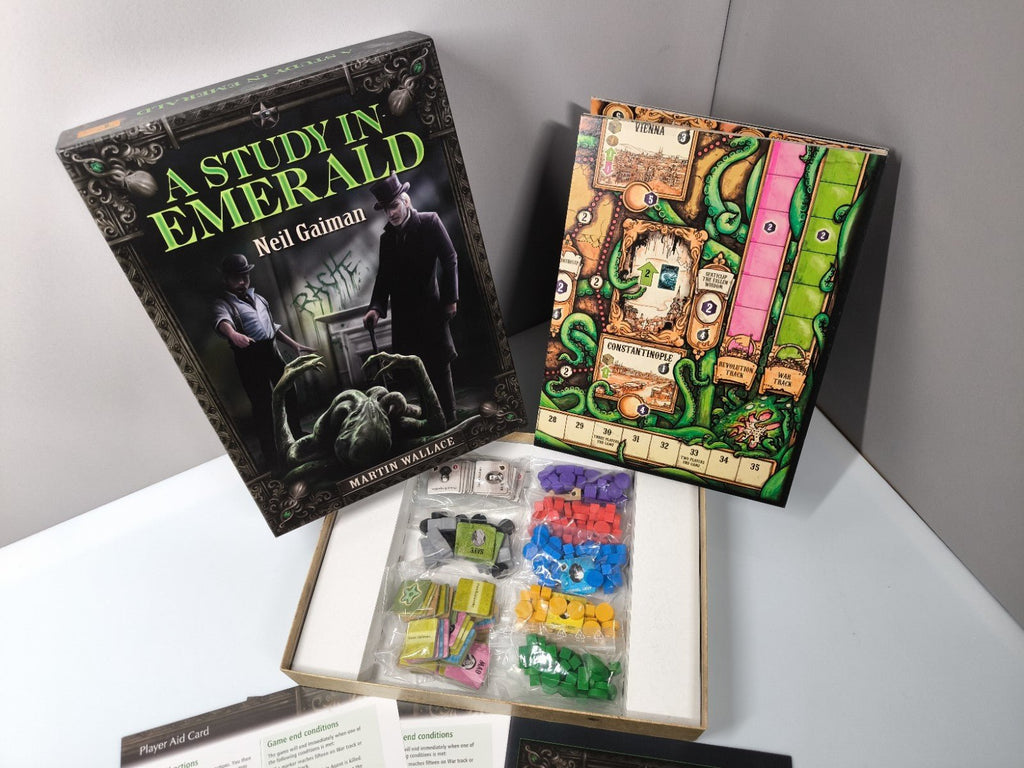 A Study in Emerald Brettspiel 1st Ed 2013 Wallace Gaiman Cthulhu OOP TOP - nerdyvana.com