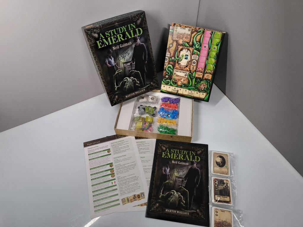A Study in Emerald Brettspiel 1st Ed 2013 Wallace Gaiman Cthulhu OOP TOP - nerdyvana.com