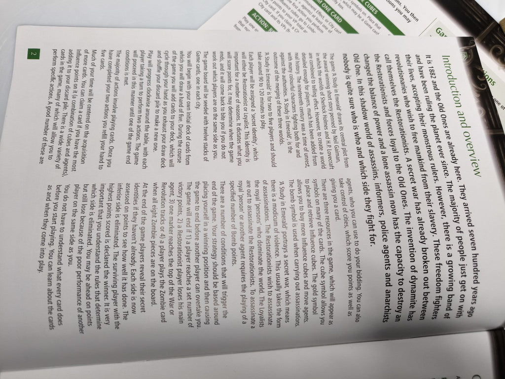 A Study in Emerald Brettspiel 1st Ed 2013 Wallace Gaiman Cthulhu OOP TOP - nerdyvana.com