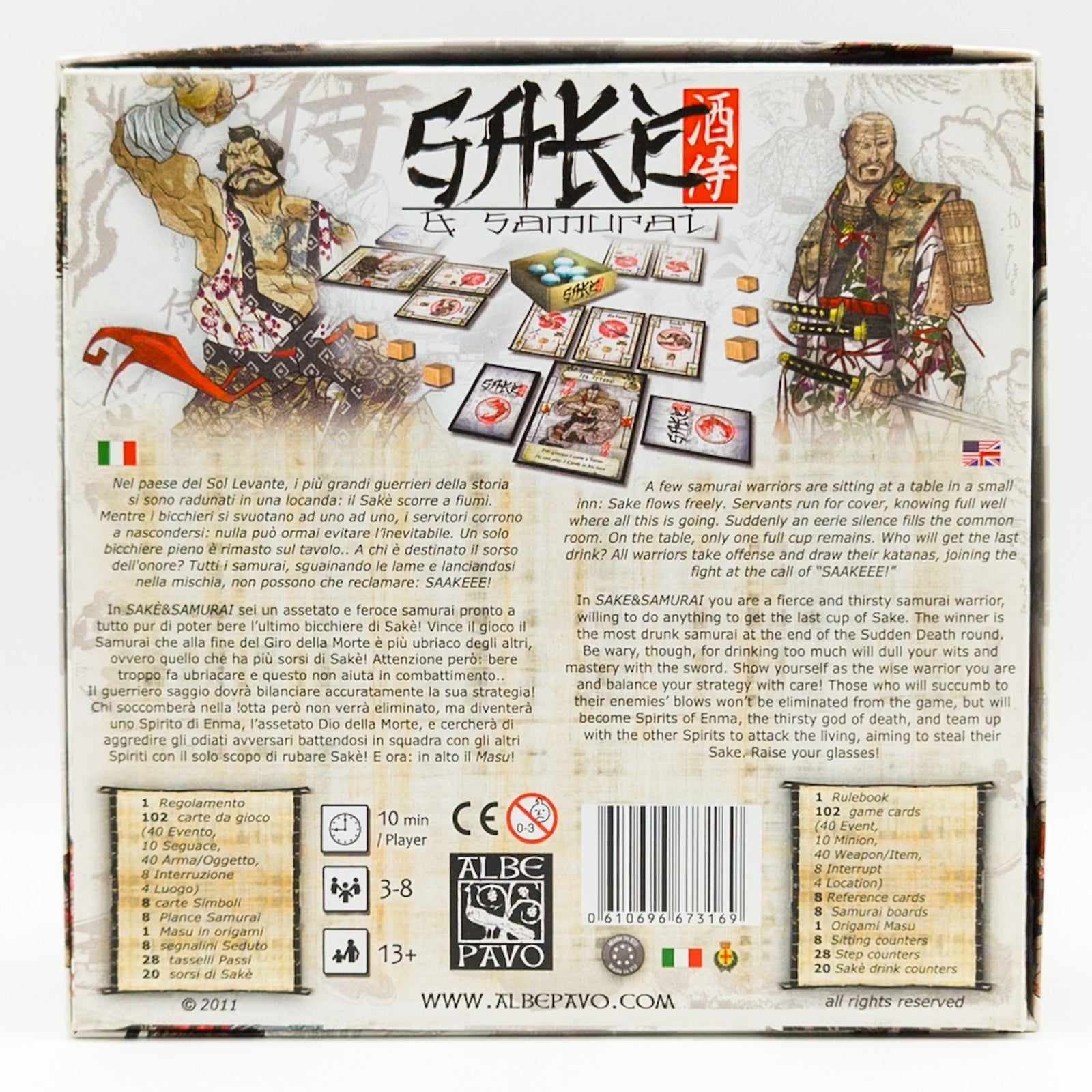 Albe Pavo Sake & Samurai Kartenspiel komplett Sammlerzustand 2011 Zweitbild