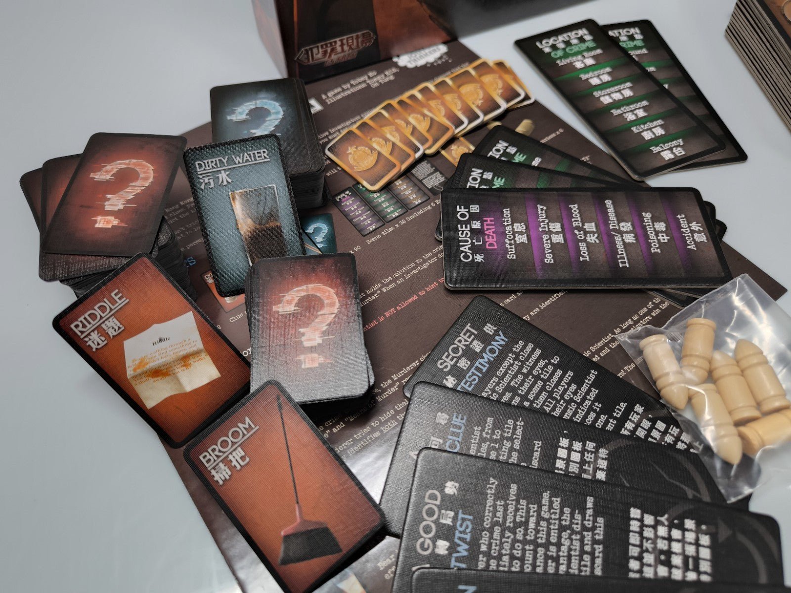 CS Files Brettspiel Deduktion Mordfall Boardgame Jolly Thinkers OVP komplett EN - nerdyvana.com