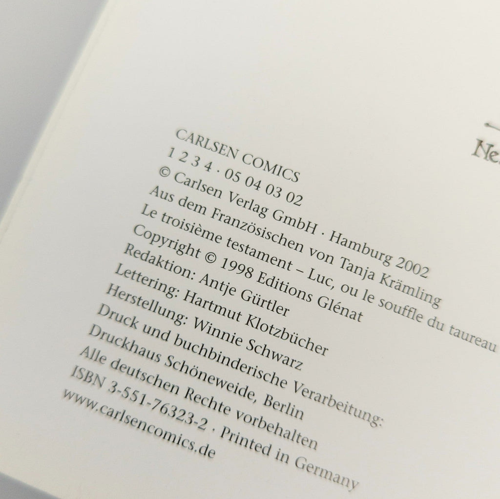 Das Dritte Testament Lukas oder Der Atem des Stiers Carlsen Comics 2002 - nerdyvana.com