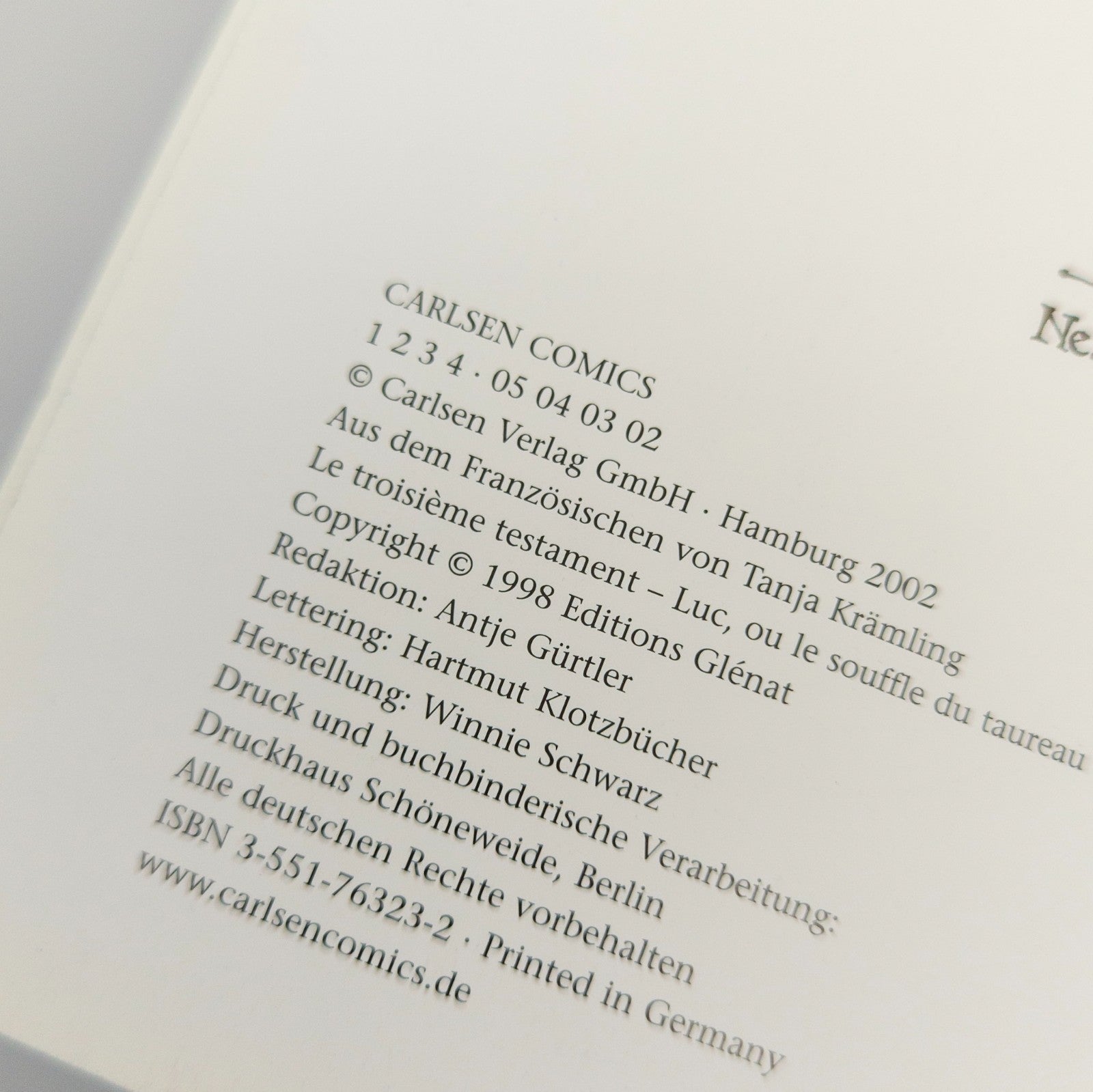 Das Dritte Testament Lukas oder Der Atem des Stiers Carlsen Comics 2002 - nerdyvana.com