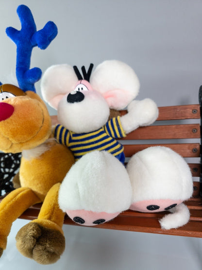 Depesche Diddl Maus Plüschfigur mit Rentier Rudolph Stofftier 90er Rarität - nerdyvana.com