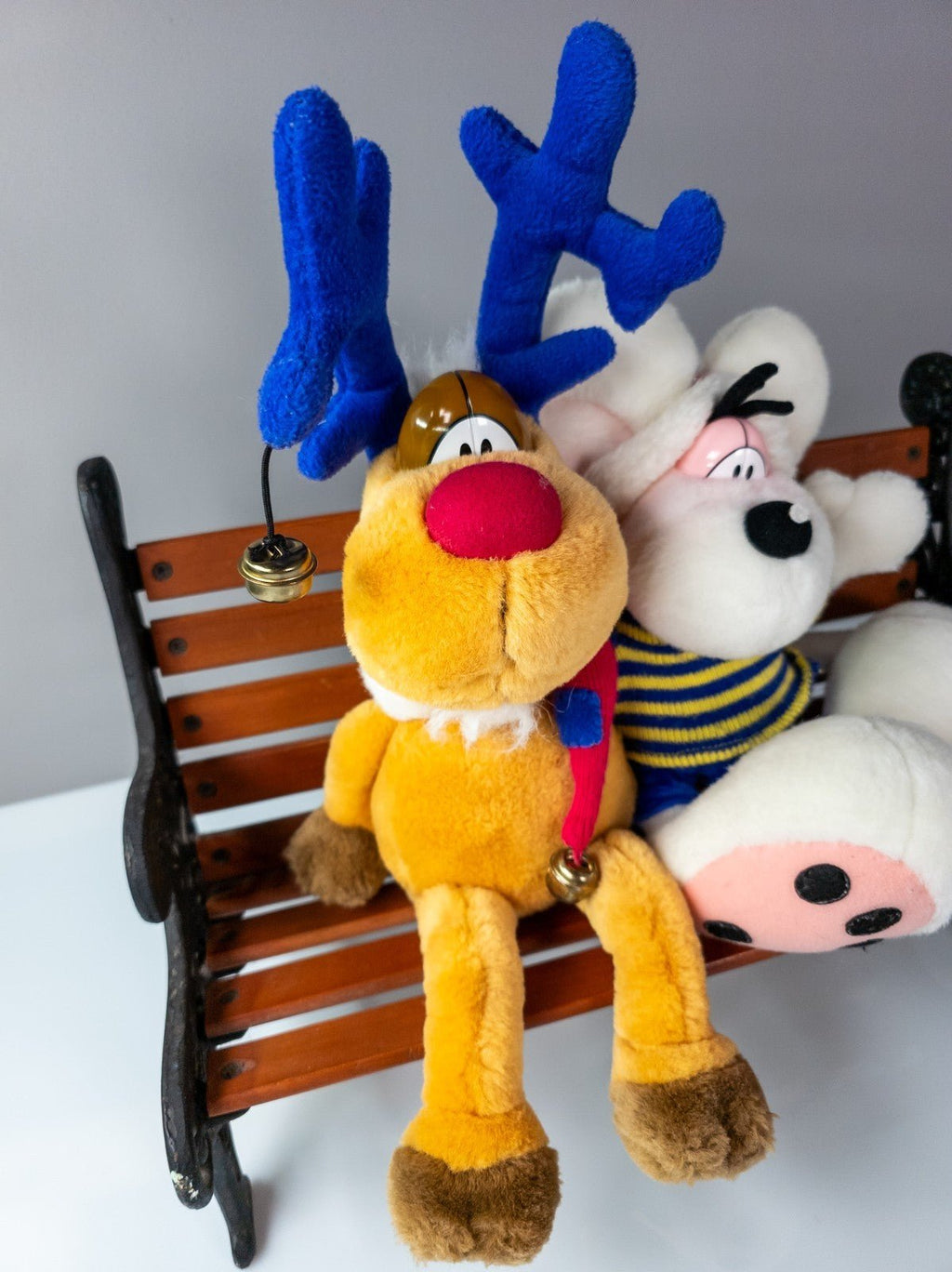 Diddl Maus Plüschfigur mit Rentier Rudolph 90er Jahre Stofftier Sammler TOP - nerdyvana.com