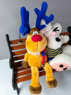 Diddl Maus Plüschfigur mit Rentier Rudolph 90er Jahre Stofftier Sammler TOP - nerdyvana.com