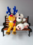 Diddl Maus Plüschfigur mit Rentier Rudolph 90er Jahre Stofftier Sammler TOP - nerdyvana.com