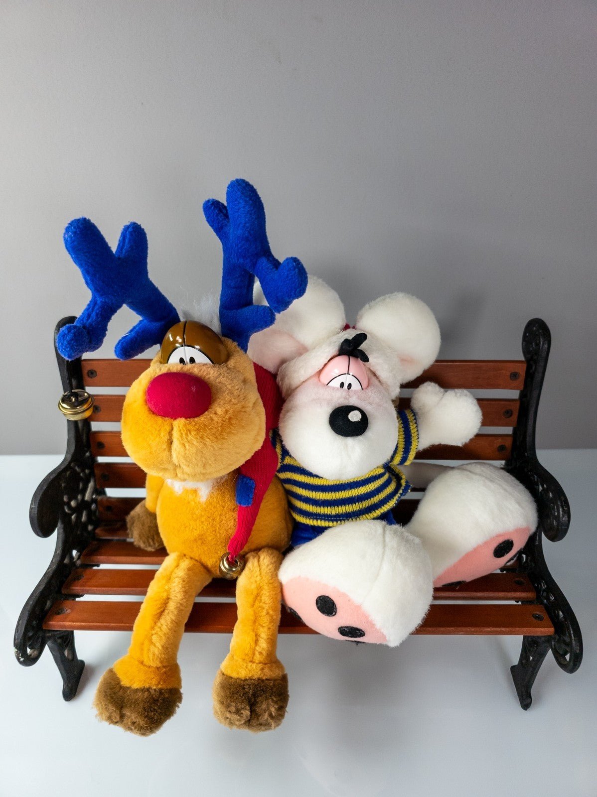 Diddl Maus Plüschfigur mit Rentier Rudolph 90er Jahre Stofftier Sammler TOP Zweitbild