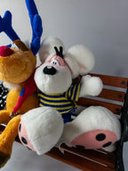 Diddl Maus Plüschfigur mit Rentier Rudolph 90er Jahre Stofftier Sammler TOP - nerdyvana.com