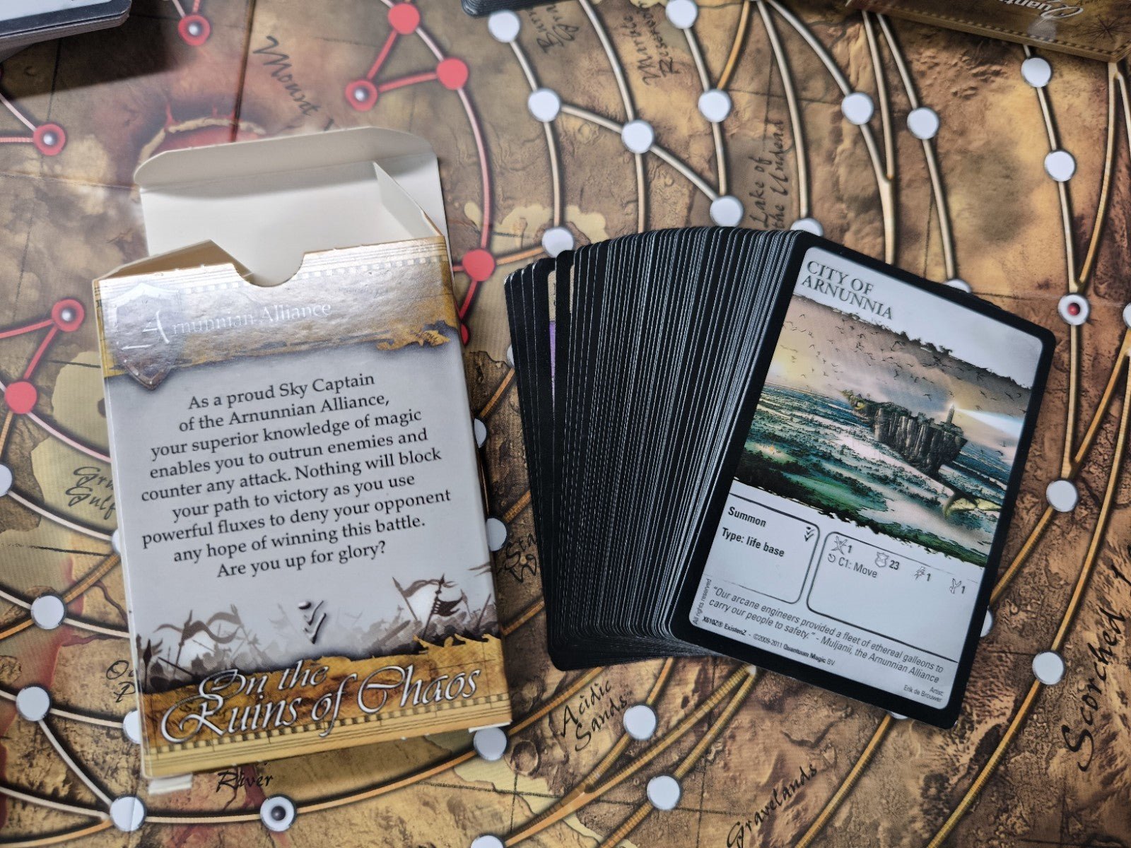 Existenz On the Ruins of Chaos Brettspiel komplett Karten Figuren Regeln OVP - nerdyvana.com