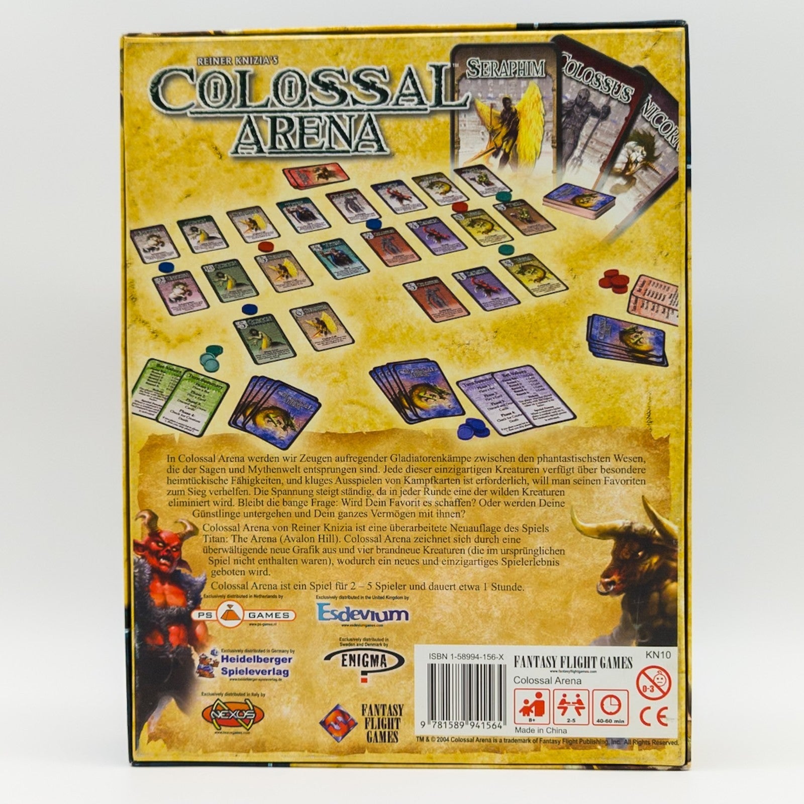 Fantasy Flight Games Colossal Arena Kartenspiel Reiner Knizia komplett 2004 - nerdyvana.com