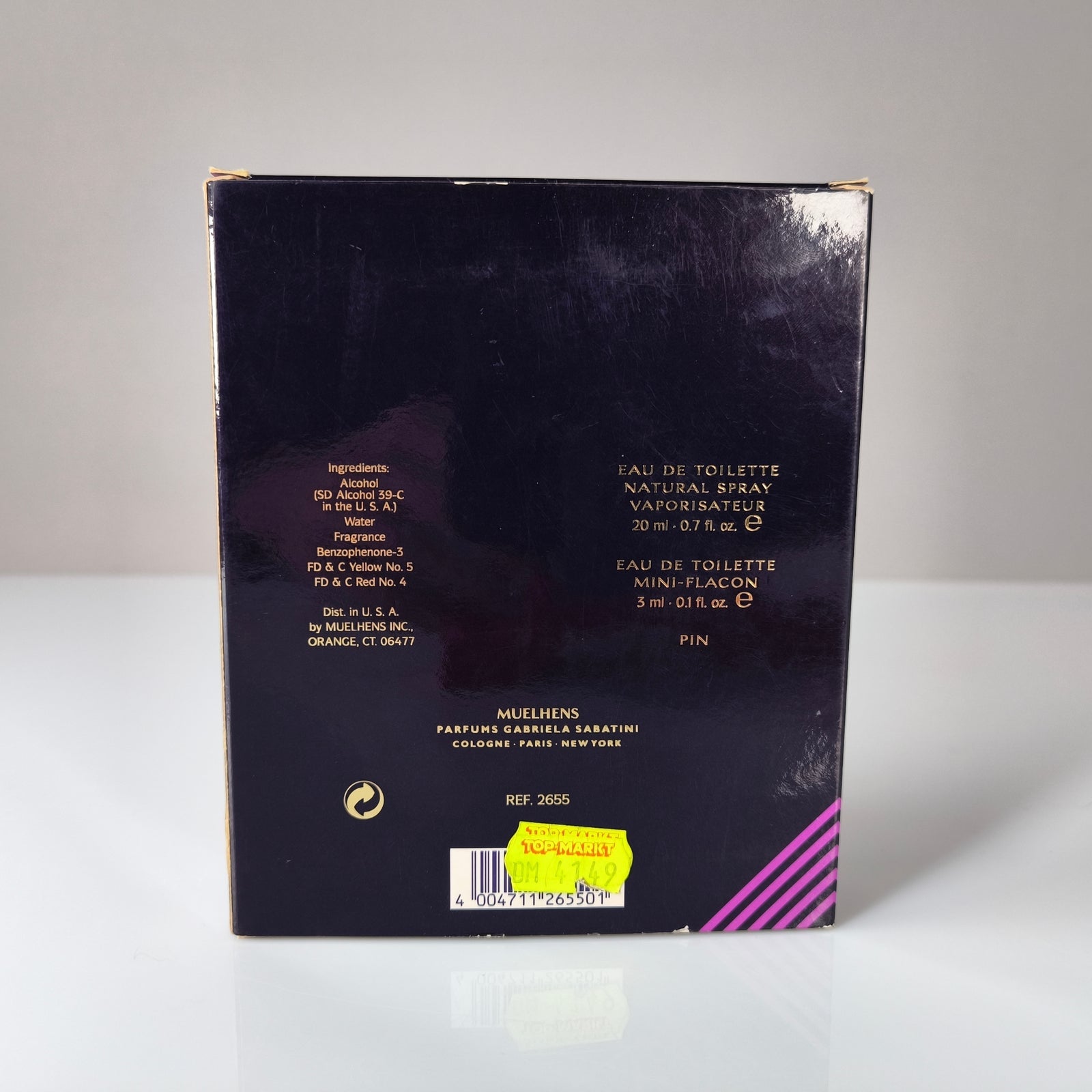 Gabriela Sabatini Duft-Set – EdT 20 ml + Mini 3 ml + Sammler-Pin – Vintage OVP Zweitbild