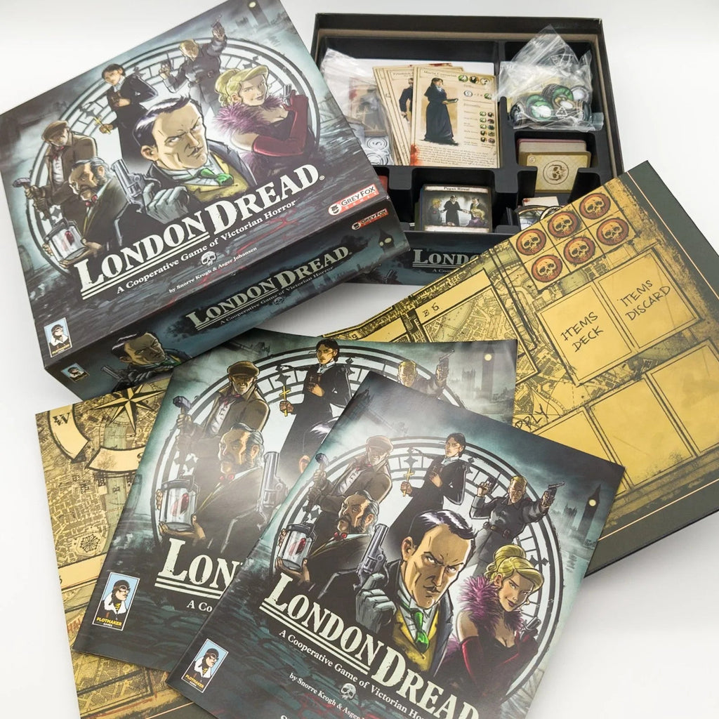 Grey Fox Games London Dread Brettspiel kooperativ Victorian Horror komplett TOP - nerdyvana.com