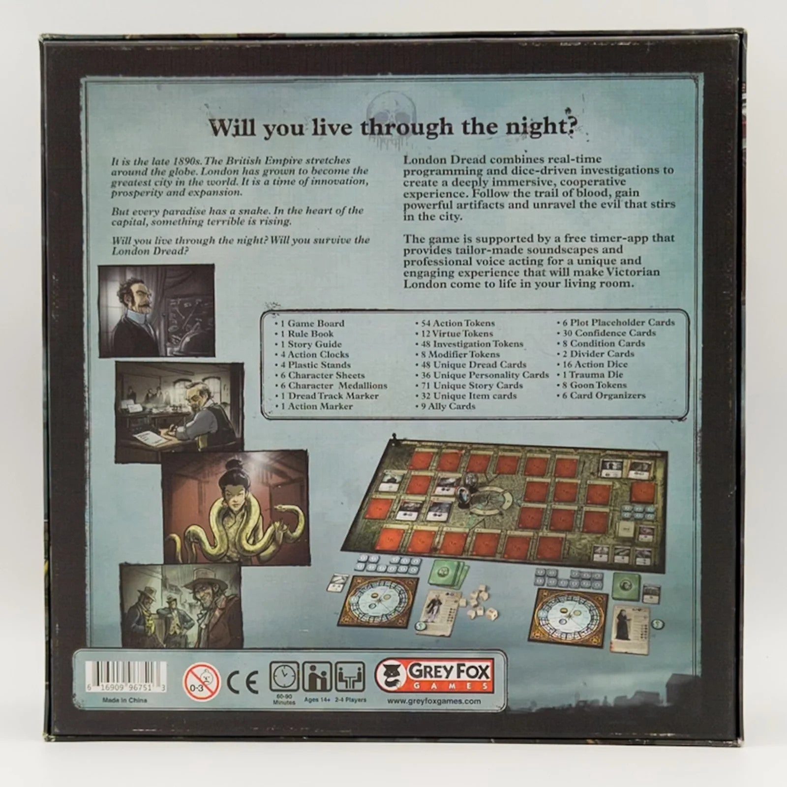 Grey Fox Games London Dread Brettspiel kooperativ Victorian Horror komplett TOP Zweitbild