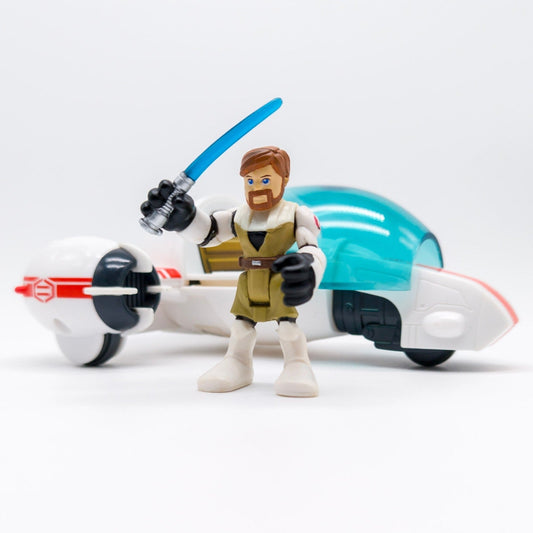 Hasbro Playskool Heroes Star Wars Jedi Force Freeco Bike Obi-Wan Kenobi - nerdyvana.com