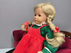 Käthe Kruse Stoffpuppe 37 cm 1980er Zöpfe Rot - Grün Kleid Sammler Vintage TOP - nerdyvana.com
