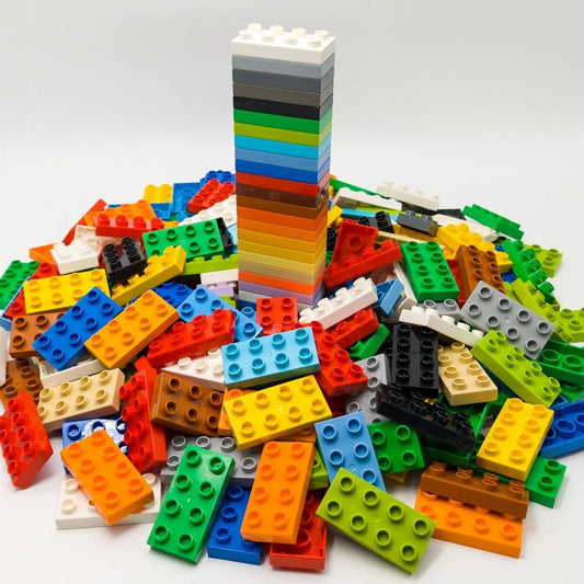 LEGO DUPLO 10x flache Platten mehrfarbig Bausteine Steine gereinigt 2x4 40666 - nerdyvana.com