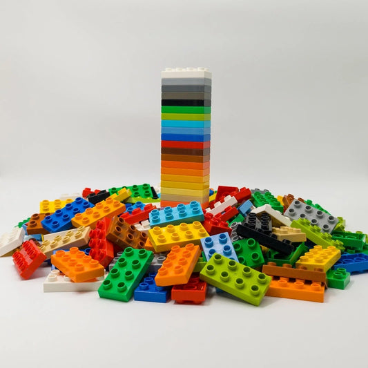 LEGO DUPLO 10x flache Platten mehrfarbig Bausteine Steine gereinigt 2x4 40666 - nerdyvana.com